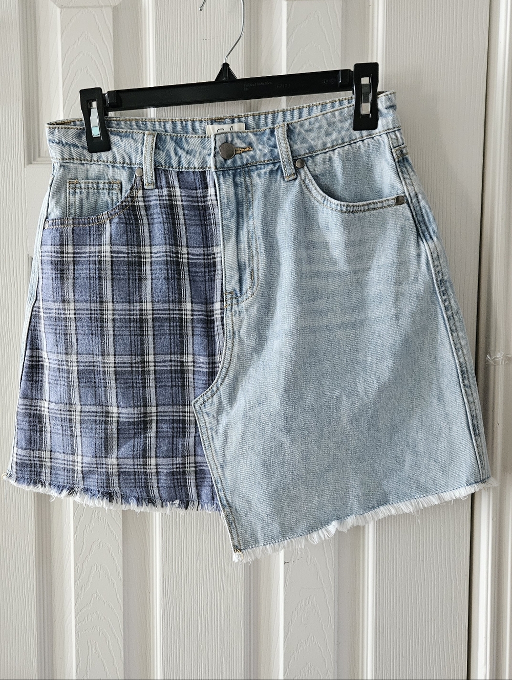 easel Winnie denim patchwork Mini Skirt - Picture 5 of 10
